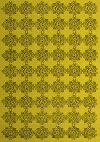 Abstract Yellow Contemporary Rug, con1050yw