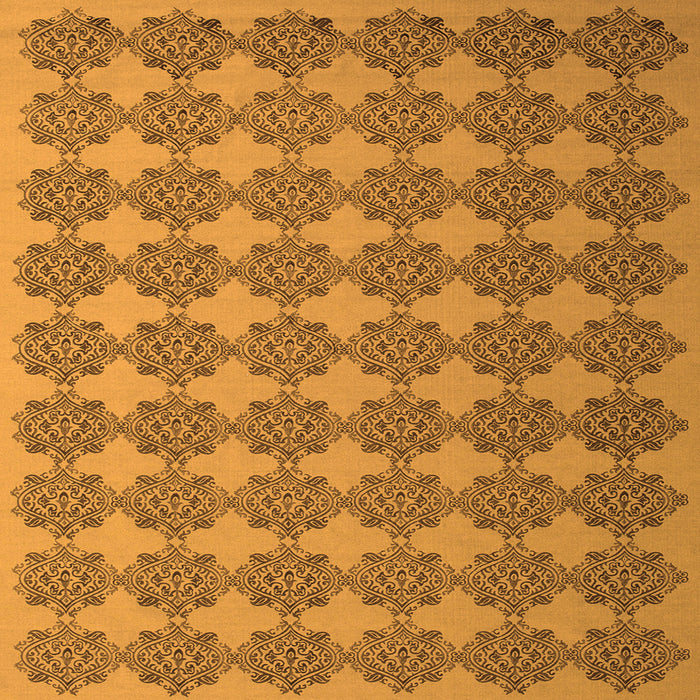 Round Machine Washable Abstract Orange Contemporary Area Rugs, wshcon1050org