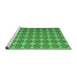 Sideview of Machine Washable Abstract Emerald Green Contemporary Area Rugs, wshcon1050emgrn