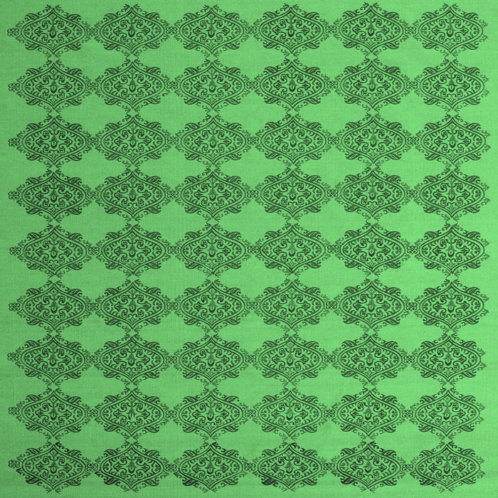 Square Abstract Emerald Green Contemporary Rug, con1050emgrn