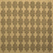 Square Machine Washable Abstract Brown Contemporary Rug, wshcon1050brn