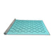 Sideview of Machine Washable Terrilis Light Blue Contemporary Rug, wshcon1051lblu