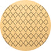 Round Terrilis Brown Contemporary Rug, con1051brn