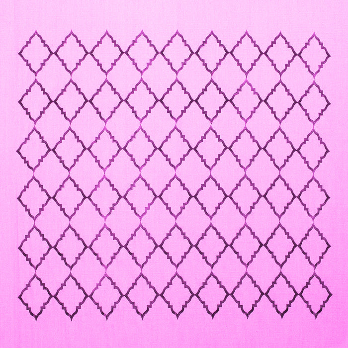 Square Machine Washable Terrilis Pink Contemporary Rug, wshcon1051pnk