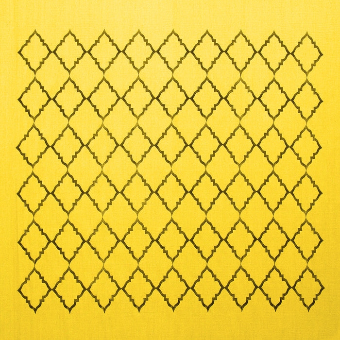 Square Terrilis Yellow Contemporary Rug, con1051yw