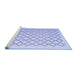 Sideview of Machine Washable Terrilis Blue Contemporary Rug, wshcon1051blu