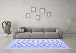 Machine Washable Terrilis Blue Contemporary Rug in a Living Room, wshcon1051blu