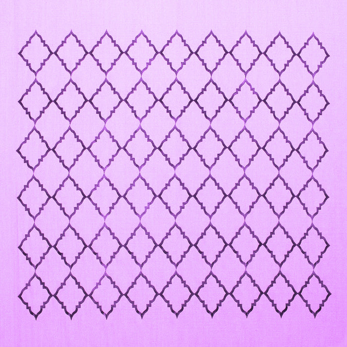 Square Machine Washable Terrilis Purple Contemporary Area Rugs, wshcon1051pur