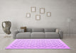 Machine Washable Terrilis Purple Contemporary Area Rugs in a Living Room, wshcon1051pur