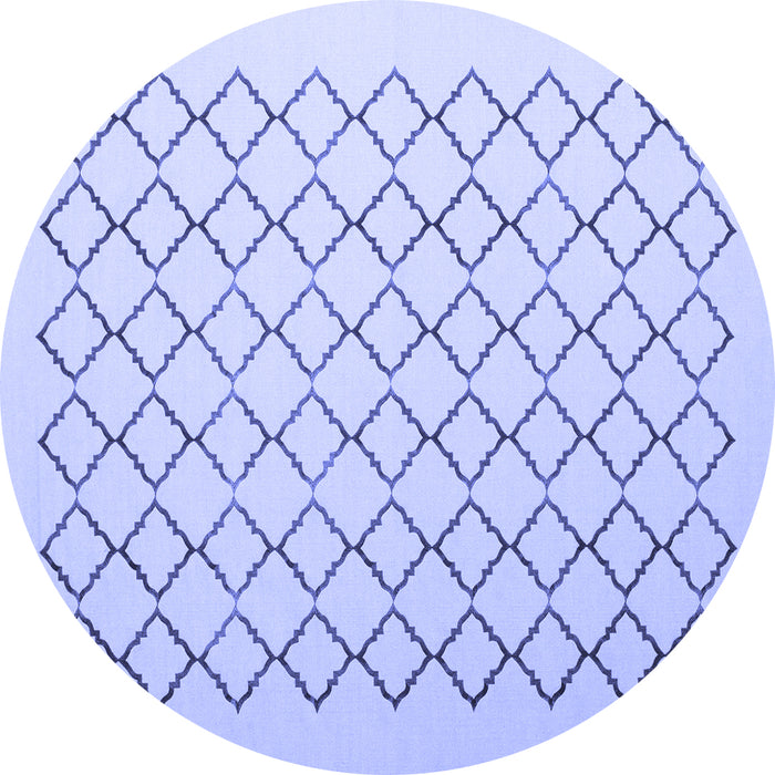 Round Machine Washable Terrilis Blue Contemporary Rug, wshcon1051blu