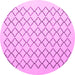 Round Terrilis Pink Contemporary Rug, con1051pnk