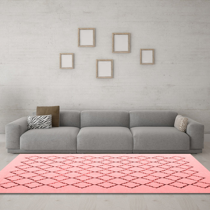 Contemporary Red Washable Rugs