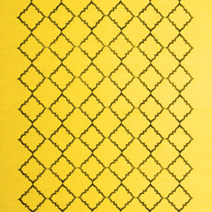 Machine Washable Terrilis Yellow Contemporary Rug, wshcon1051yw