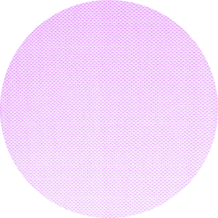 Round Machine Washable Solid Purple Modern Area Rugs, wshcon1052pur