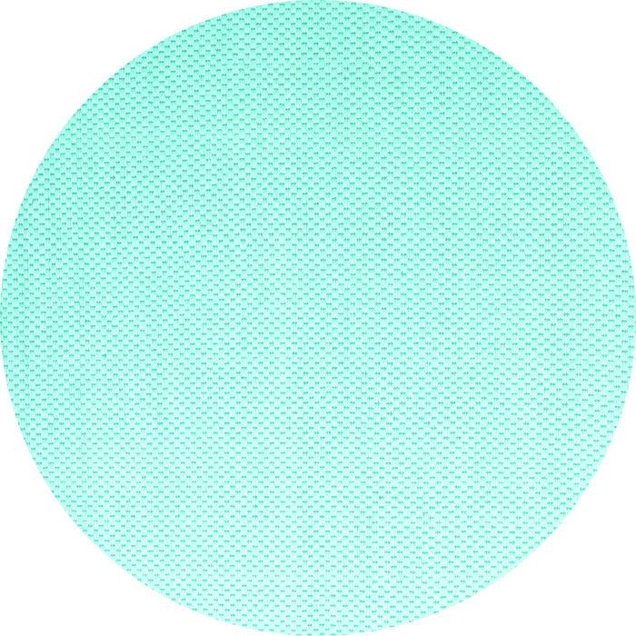 Round Solid Turquoise Modern Rug, con1052turq