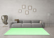 Machine Washable Solid Emerald Green Modern Area Rugs in a Living Room,, wshcon1052emgrn