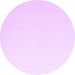 Round Solid Purple Modern Rug, con1052pur