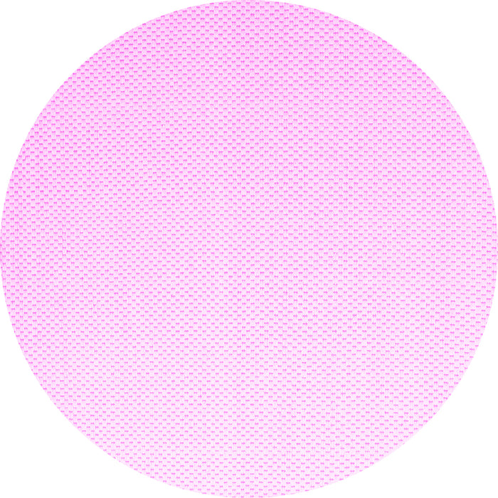 Round Machine Washable Solid Pink Modern Rug, wshcon1052pnk