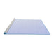 Sideview of Machine Washable Solid Blue Modern Rug, wshcon1052blu