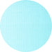 Round Solid Light Blue Modern Rug, con1052lblu