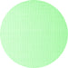 Round Solid Emerald Green Modern Rug, con1052emgrn