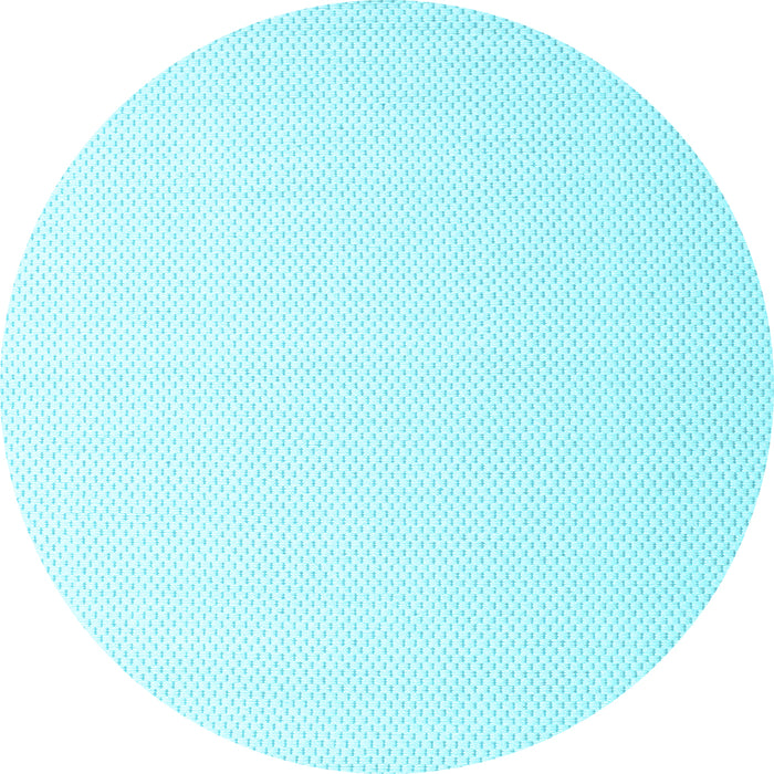 Round Machine Washable Solid Light Blue Modern Rug, wshcon1052lblu