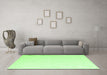 Machine Washable Solid Green Modern Area Rugs in a Living Room,, wshcon1052grn