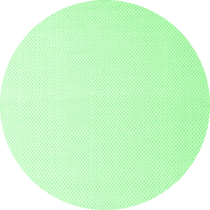 Round Machine Washable Solid Emerald Green Modern Area Rugs, wshcon1052emgrn