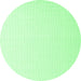 Round Machine Washable Solid Emerald Green Modern Area Rugs, wshcon1052emgrn