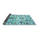 Sideview of Abstract Light Blue Contemporary Rug, con1053lblu