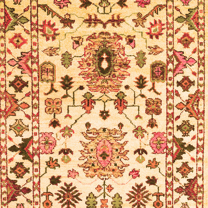 Abstract Orange Contemporary Rug, con1053org