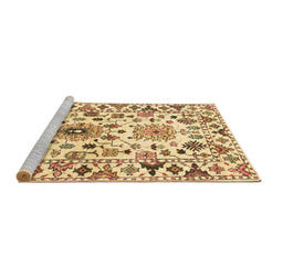 Sideview of Machine Washable Abstract Brown Contemporary Rug, wshcon1053brn