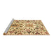 Sideview of Machine Washable Abstract Brown Contemporary Rug, wshcon1053brn