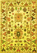 Machine Washable Abstract Yellow Contemporary Rug, wshcon1053yw