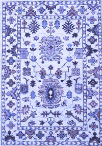 Abstract Blue Contemporary Rug, con1053blu