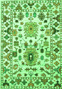 Abstract Green Contemporary Rug, con1053grn