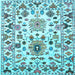 Square Abstract Light Blue Contemporary Rug, con1053lblu