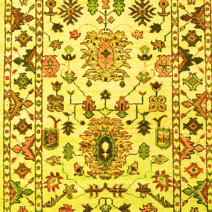 Abstract Yellow Contemporary Rug, con1053yw