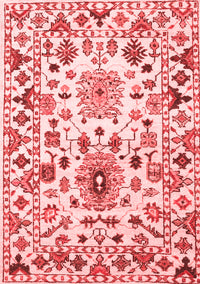 Abstract Red Contemporary Rug, con1053red