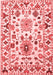 Abstract Red Contemporary Area Rugs