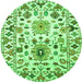 Machine Washable Abstract Green Contemporary Area Rugs, wshcon1053grn