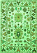 Serging Thickness of Machine Washable Abstract Green Contemporary Area Rugs, wshcon1053grn