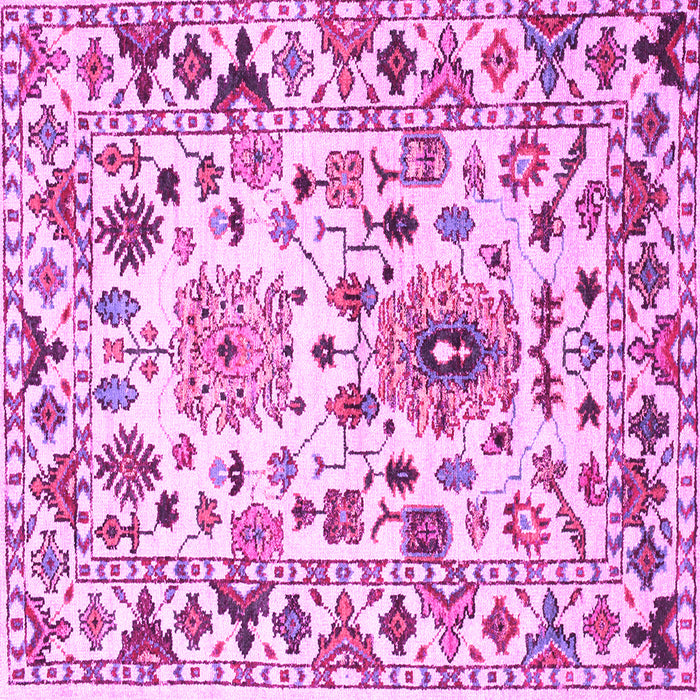 Square Abstract Pink Contemporary Rug, con1053pnk