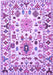 Machine Washable Abstract Purple Contemporary Area Rugs, wshcon1053pur