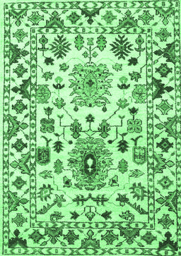 Abstract Emerald Green Contemporary Rug, con1053emgrn