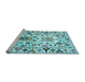 Sideview of Machine Washable Abstract Light Blue Contemporary Rug, wshcon1053lblu
