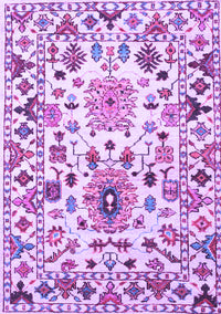 Abstract Purple Contemporary Rug, con1053pur