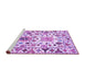 Sideview of Machine Washable Abstract Purple Contemporary Area Rugs, wshcon1053pur