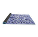 Sideview of Abstract Blue Contemporary Rug, con1053blu