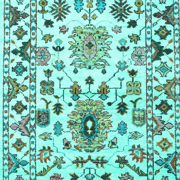 Abstract Turquoise Contemporary Rug, con1053turq